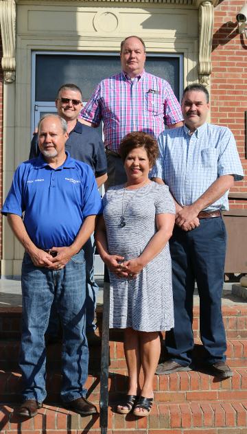 Elected officials: Mayor Thomas Harrison, Trustee Chuck Johnson, Sheriff Brad Brewer (not pictured), Circuit Court Clerk Micah Wallen, County Clerk Jessie Royston, and Register of Deeds Janie Lamb